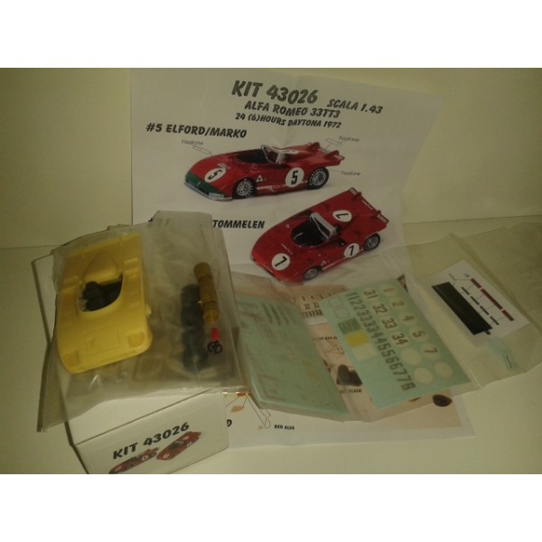Kit Alfa Romeo 33 TT 3 24 Hrs Daytona 1972 ( 2 versioni - 2 Versions ) - Resin Kit 1:43